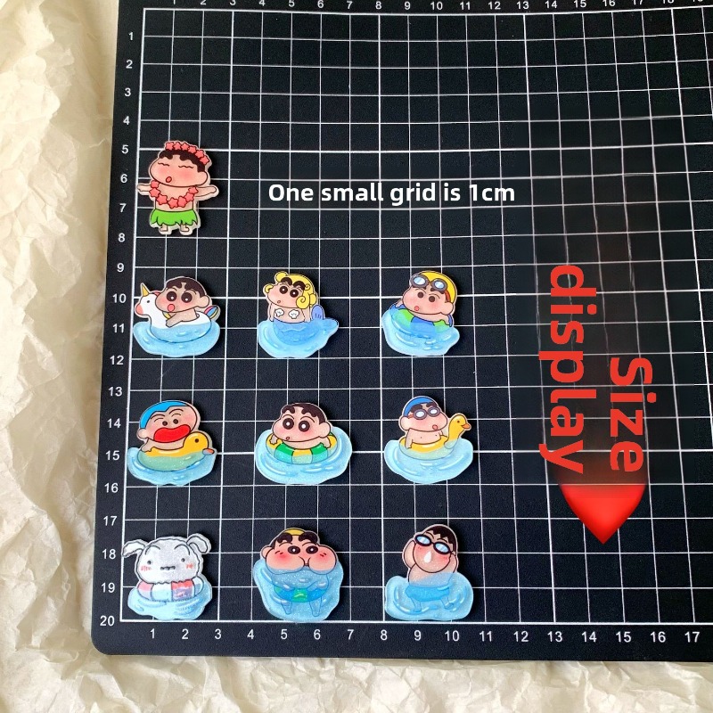 Anime Merchandise Mugs - Patch acrylique mignon Crayon Shin-chan Shiro,